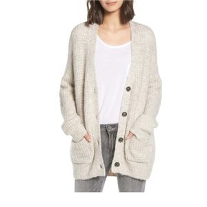 BP Oversized Waffle Stitch Cardigan